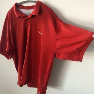 Columbia PFG men’s polo, XXL, salmon.